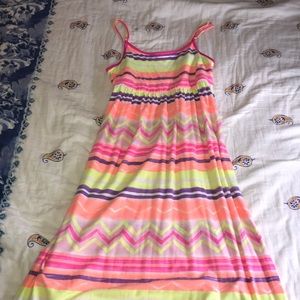 Juniors size 16 high-low neon dress